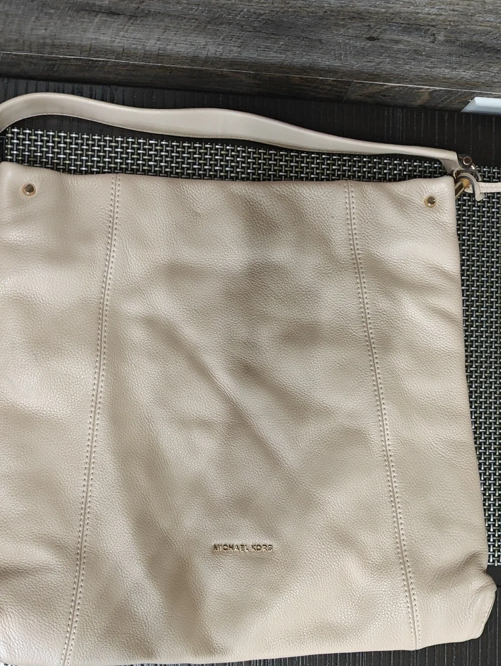 Michael Kors Soft Cream Pebbled Leather Shoulder Bag